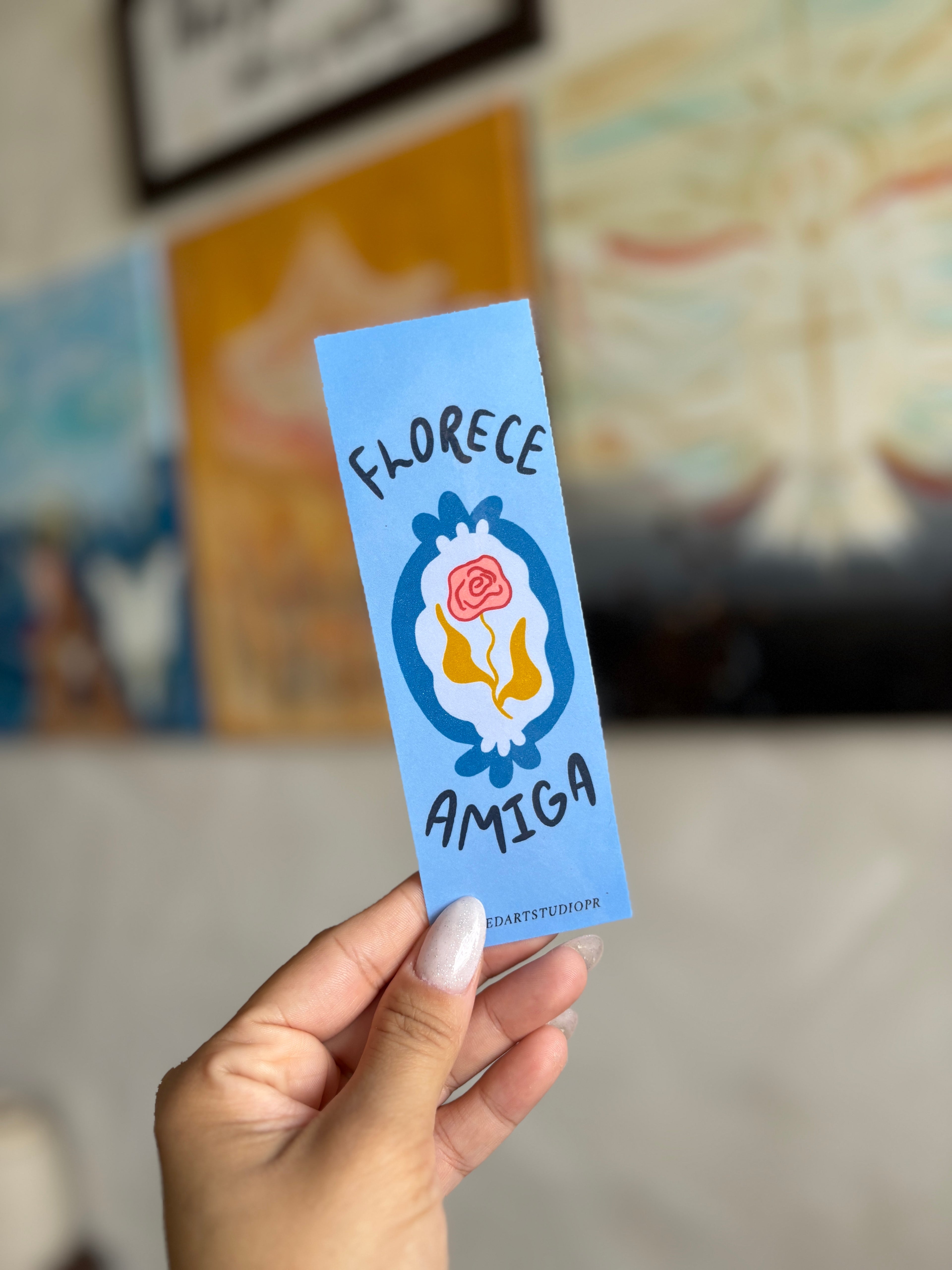 Florece amiga marca páginas