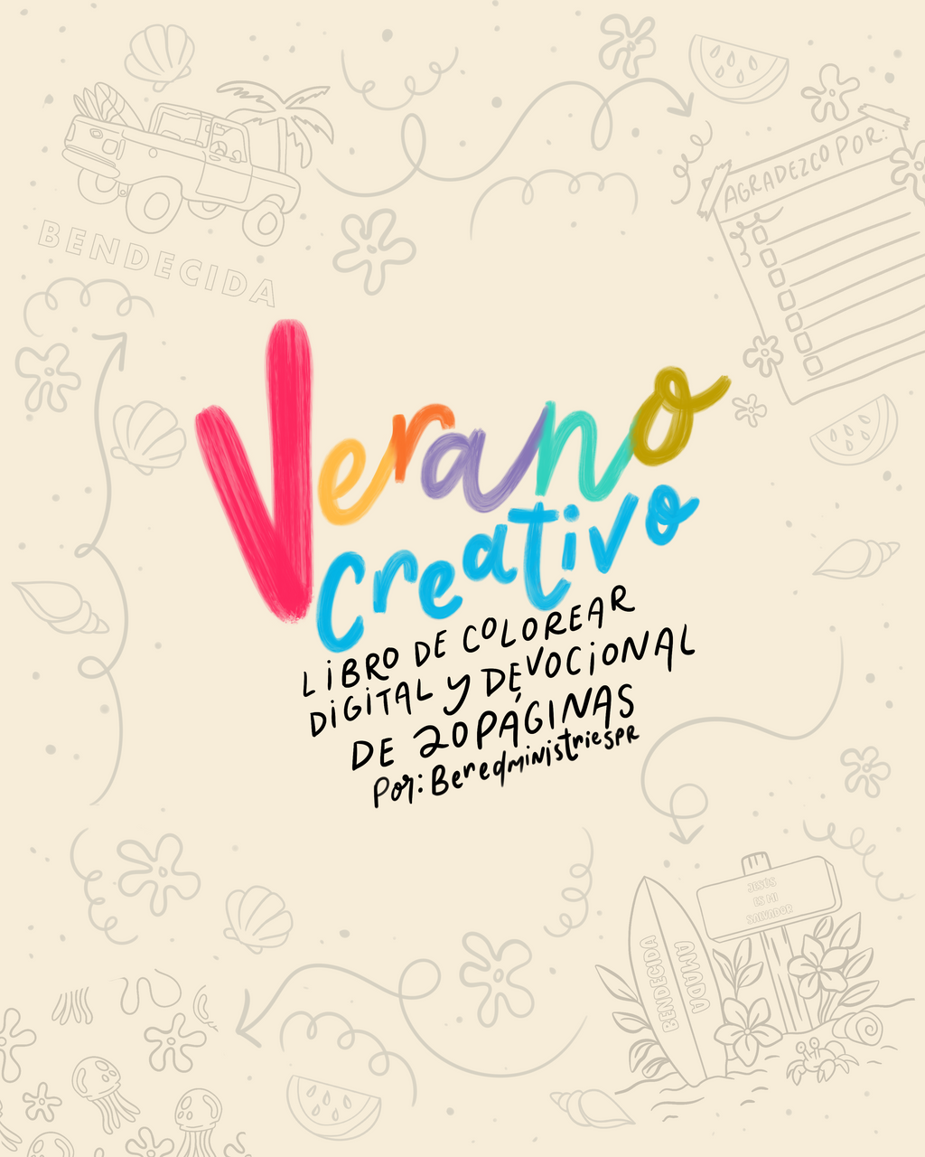 Libro de colorear: Verano creativo