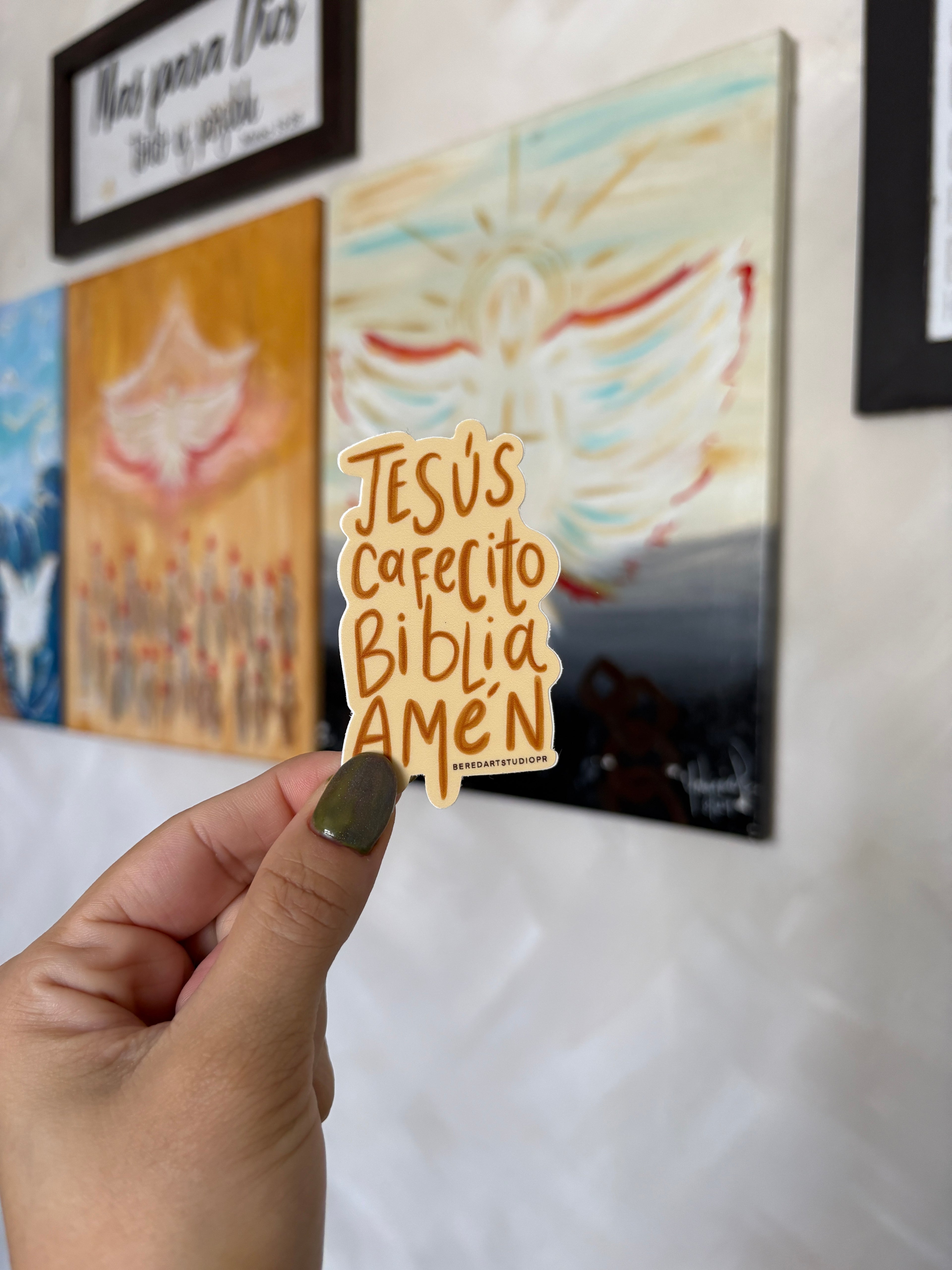 Jesús, cafecito,biblia y amén