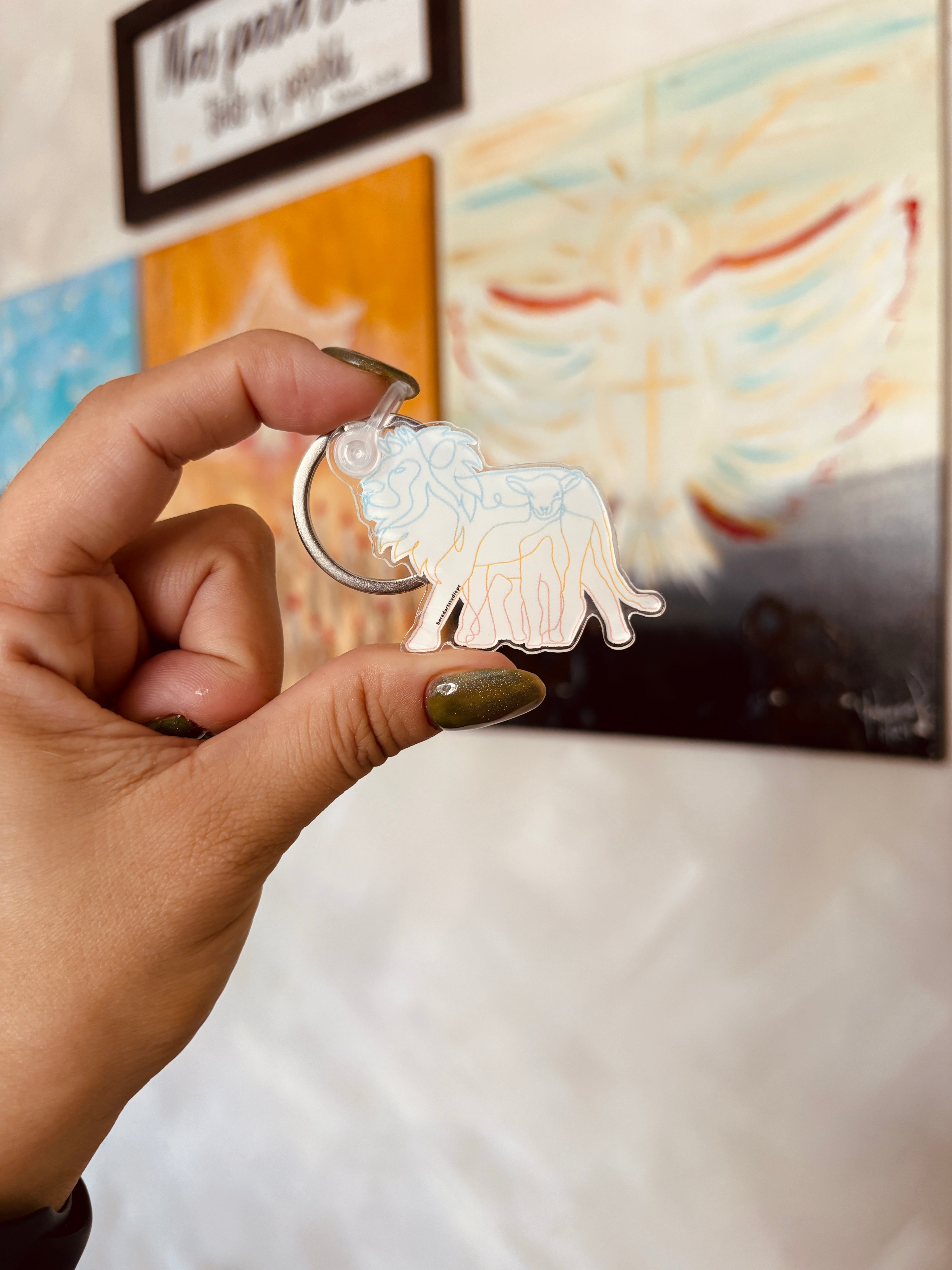 Llavero cordero y león